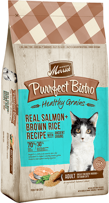 Merrick Purrfect Bistro Healthy Grains Real Salmon + Brown Rice Recipe